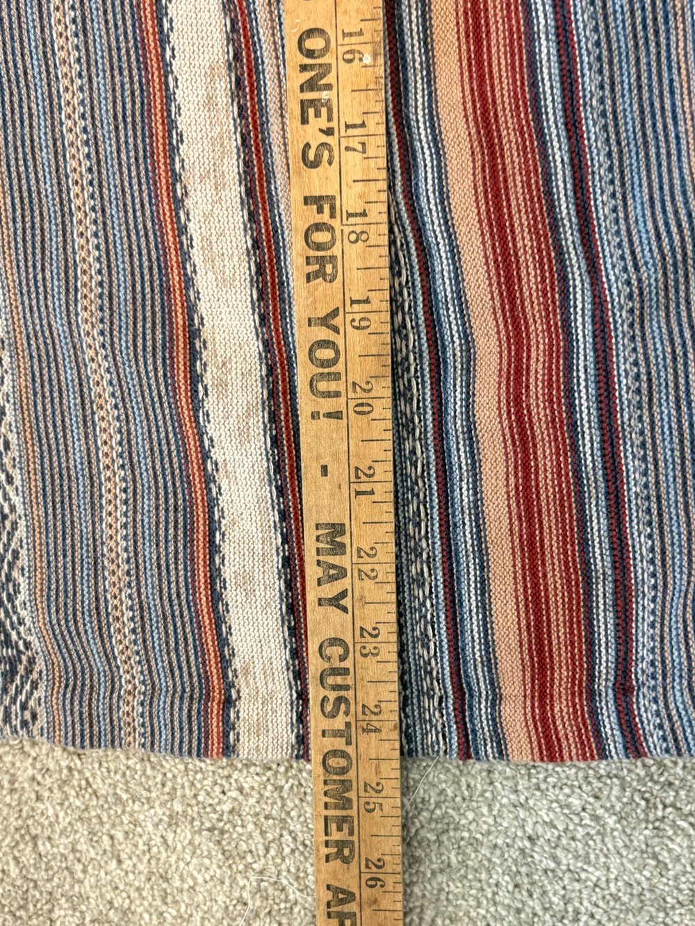 Chaps Striped Knit Top Whipstitch Neckline Boho Plus Size 1X Southwestern - Picture 8 of 8